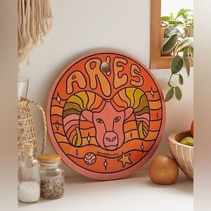 Aries Zodiac Wall Art bamboo Charcuterie Board